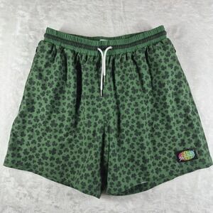 Slunks Shorts Men's XL Green Lined St. Patrick's Day Volleyball Clover Athletic